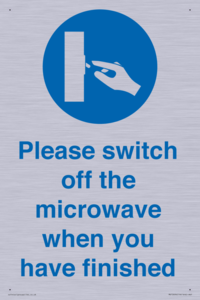 Please switch off the microwave when you have finished